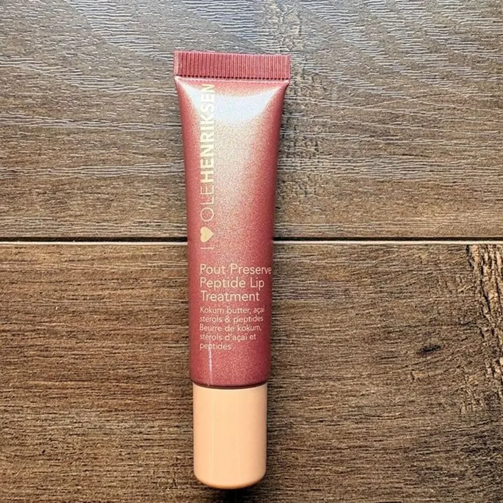 Ole Henriksen Pout Preserve Peptide Lip Treatment Cocoa Creme Glimmer NIB